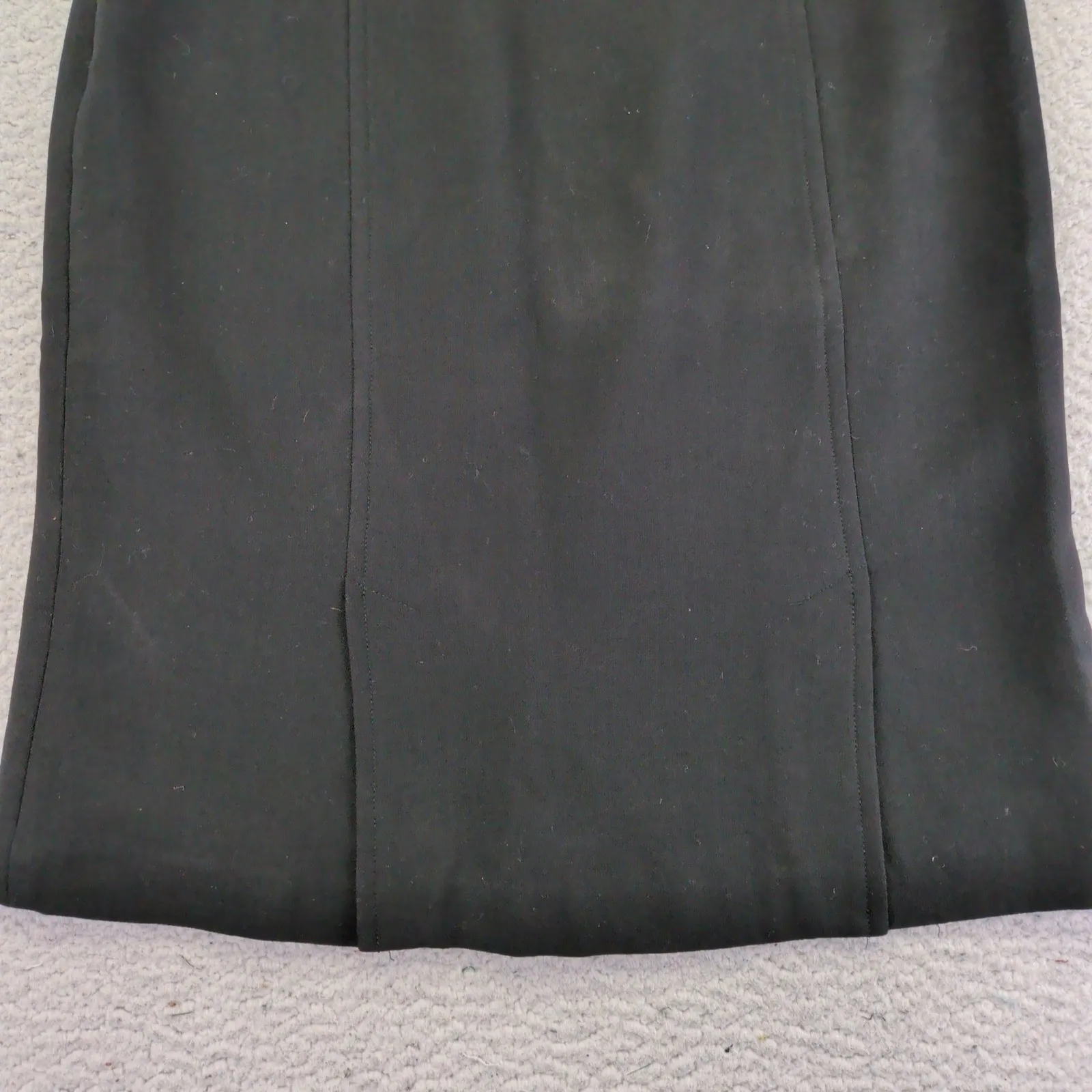 Talbots Tweed Twill Black Wool Blend Knee Length Skirt Size 10P Petite - Image 6