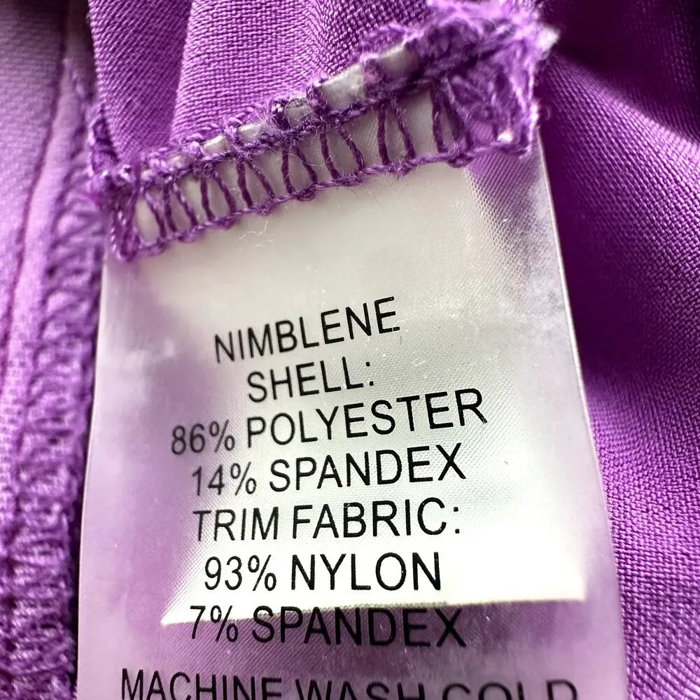 Title Nine Rogue Shorts 9" Zipper Pockets Toggled Midi UPF 50 Outdoor Purple 6 - Image 3