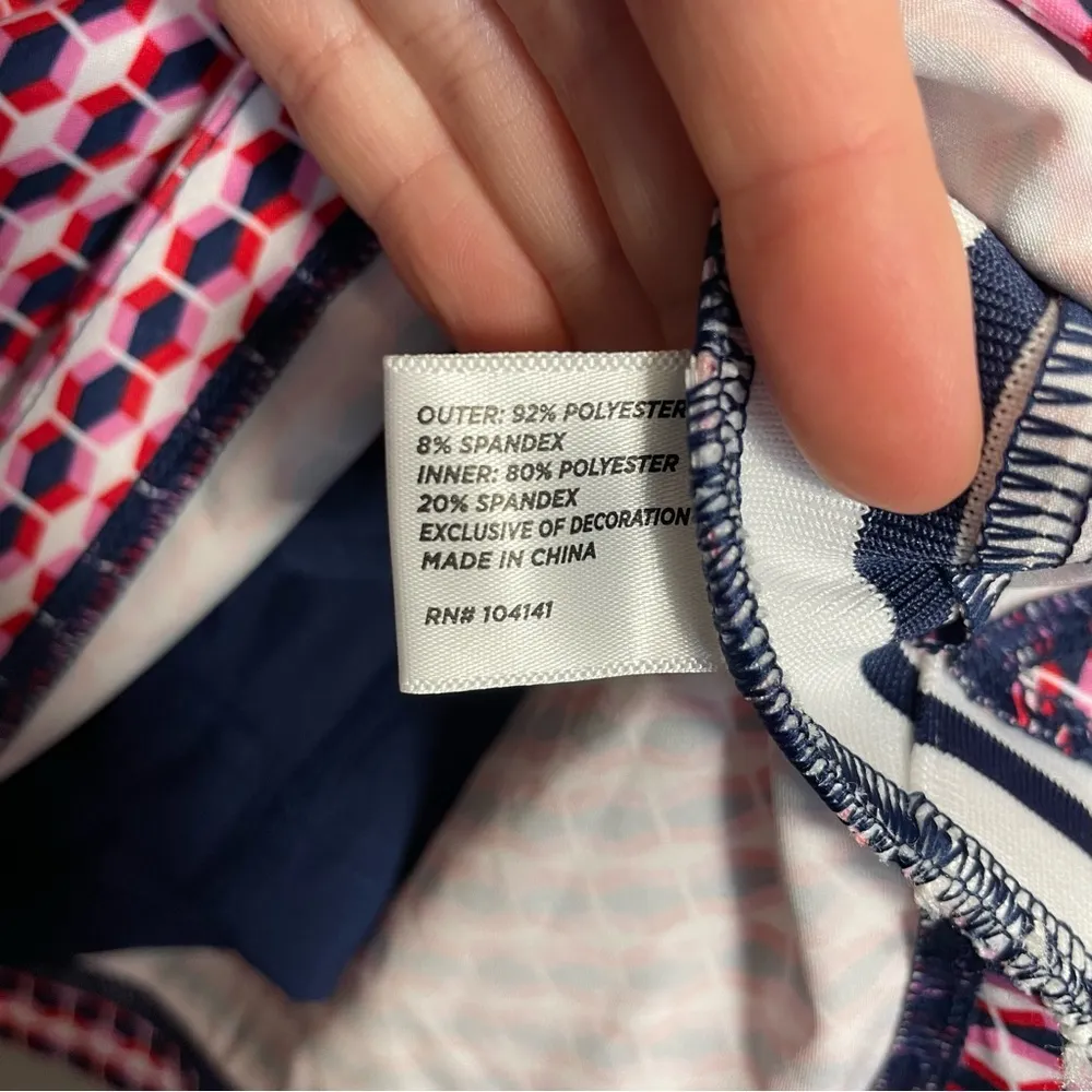 Lady Hagen Off to the Races Retro Geo Cherry Red Golf Active Skort NEW w/tags - Image 9