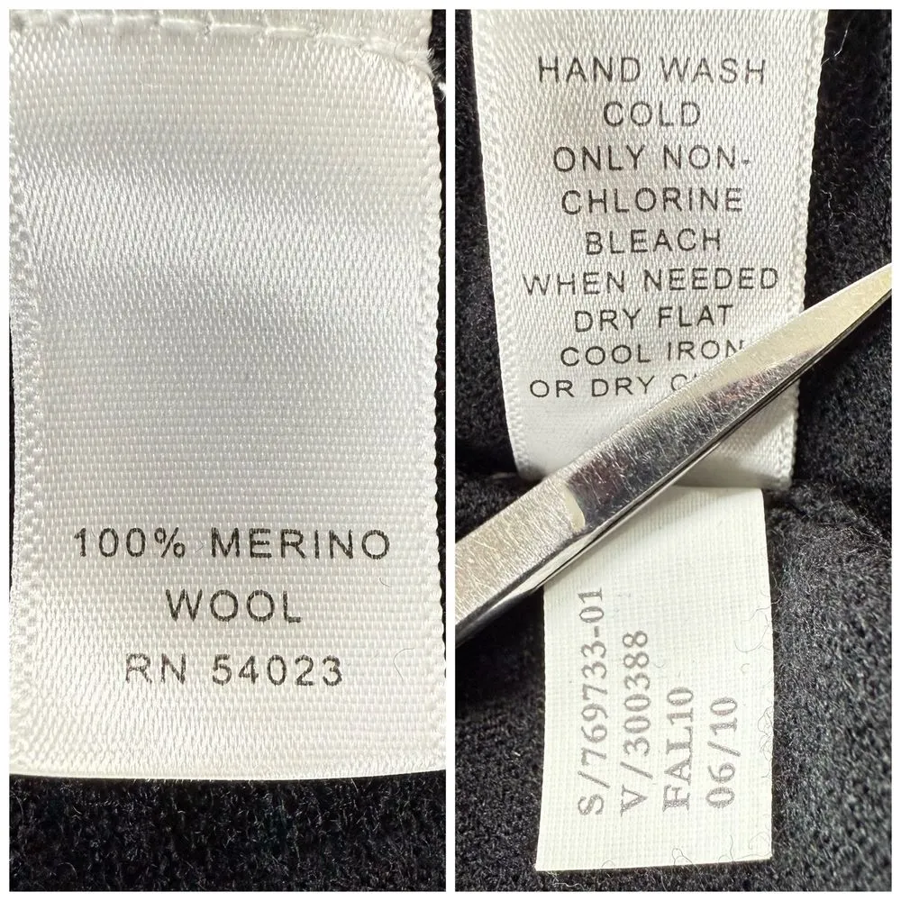 Y2K Banana Republic M Boyfriend‎ Cardigan Sweater 100% Merino Wool Academia - Image 6