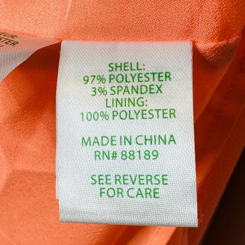 Lilly Pulitzer Jazzy Tangelo Orange Tiered Ruffle Crepe Dress Size XS - Image 11