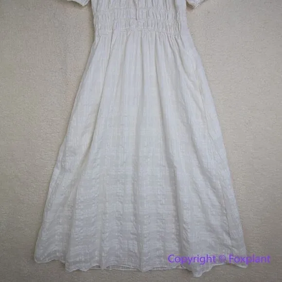 New! Madewell Sophia Midi‎ Dress in Seersucker Check, size M - Image 6