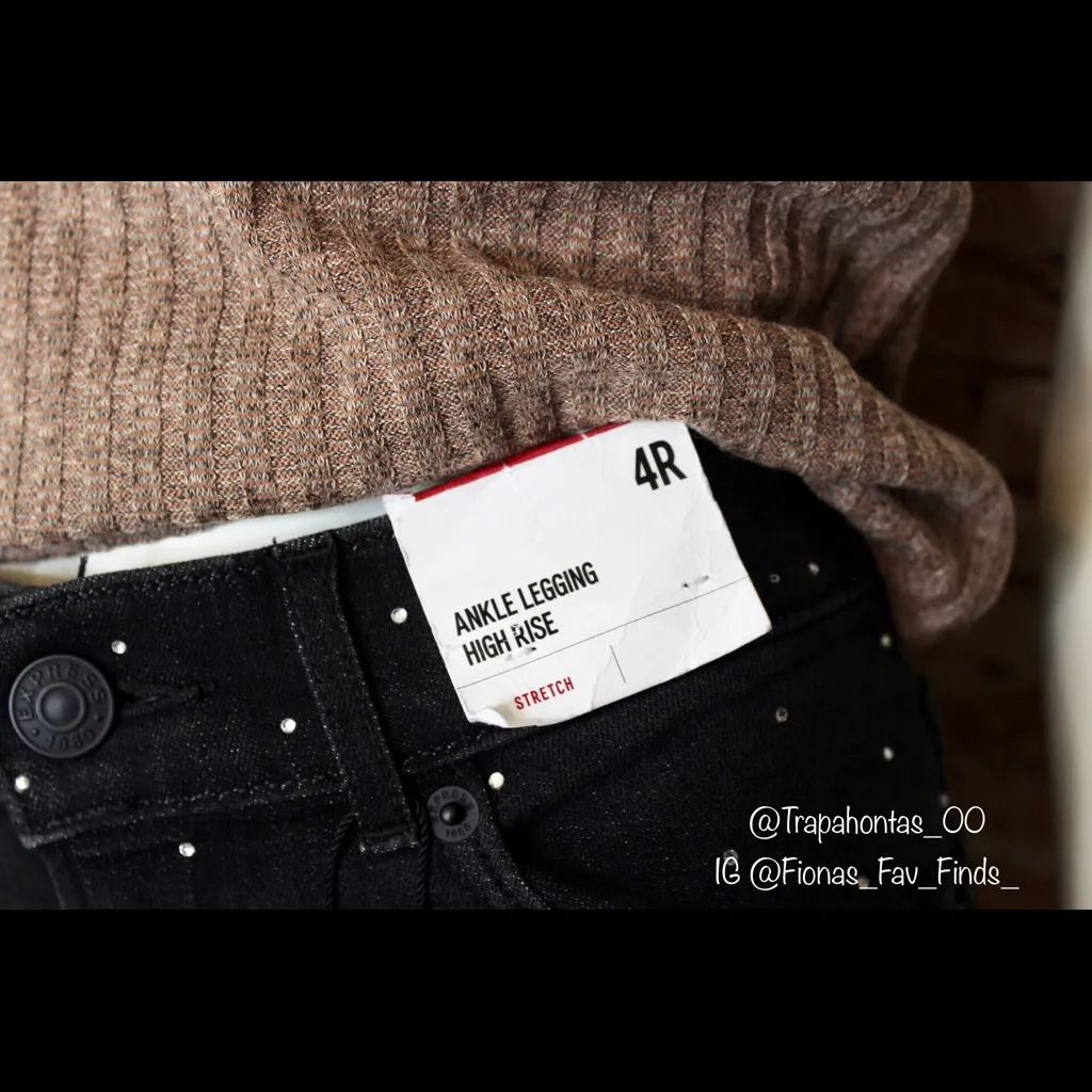 Express | Black Wash Rhinestone Jeweled Skinny Jeans - Image 7