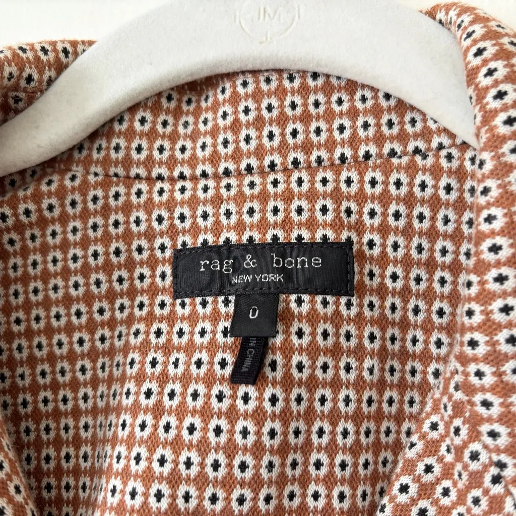 Rag and Bone  Slade Geo Cotton Blend Knit Blazer Jacket - Image 4