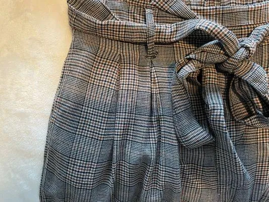 American Eagle Plaid Paper Bag Pants - Image 5