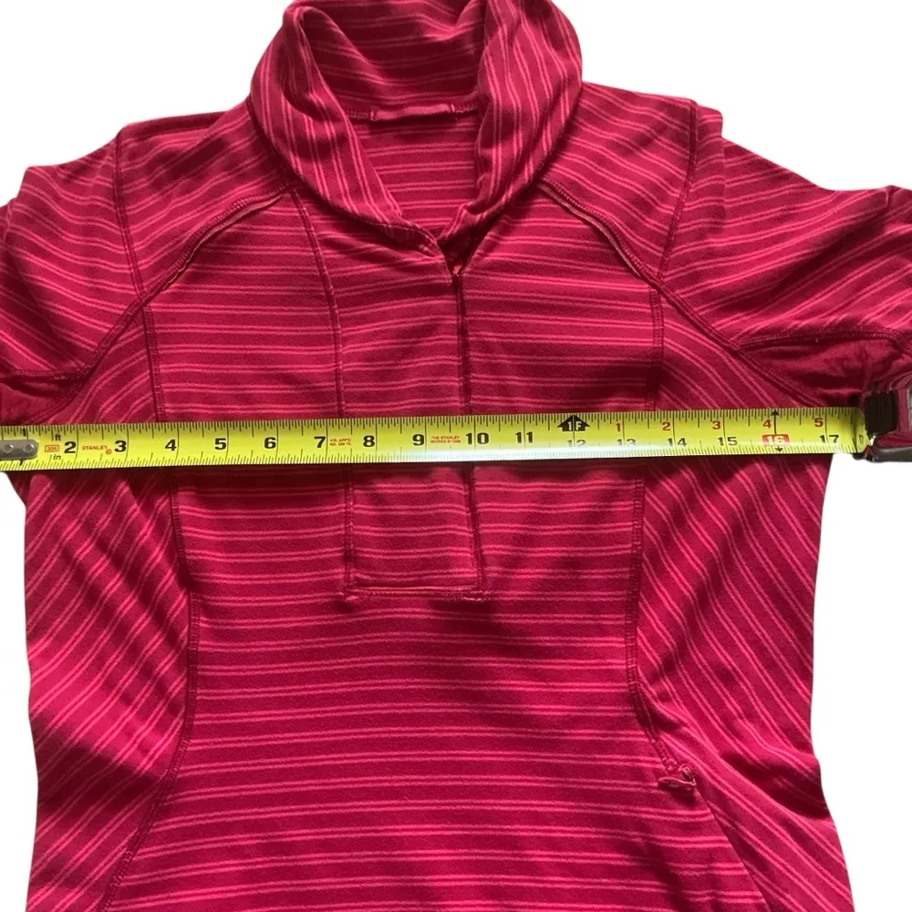Lululemon  think fast berry pink striped pullover shirt size 6-8 - Image 4