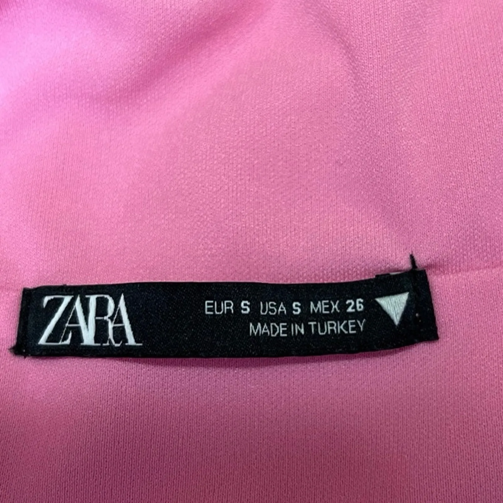 Zara Women's Pink Sleeveless Cowl Neck Draped Cami Camisole Tank Crop Top Size S - Image 3