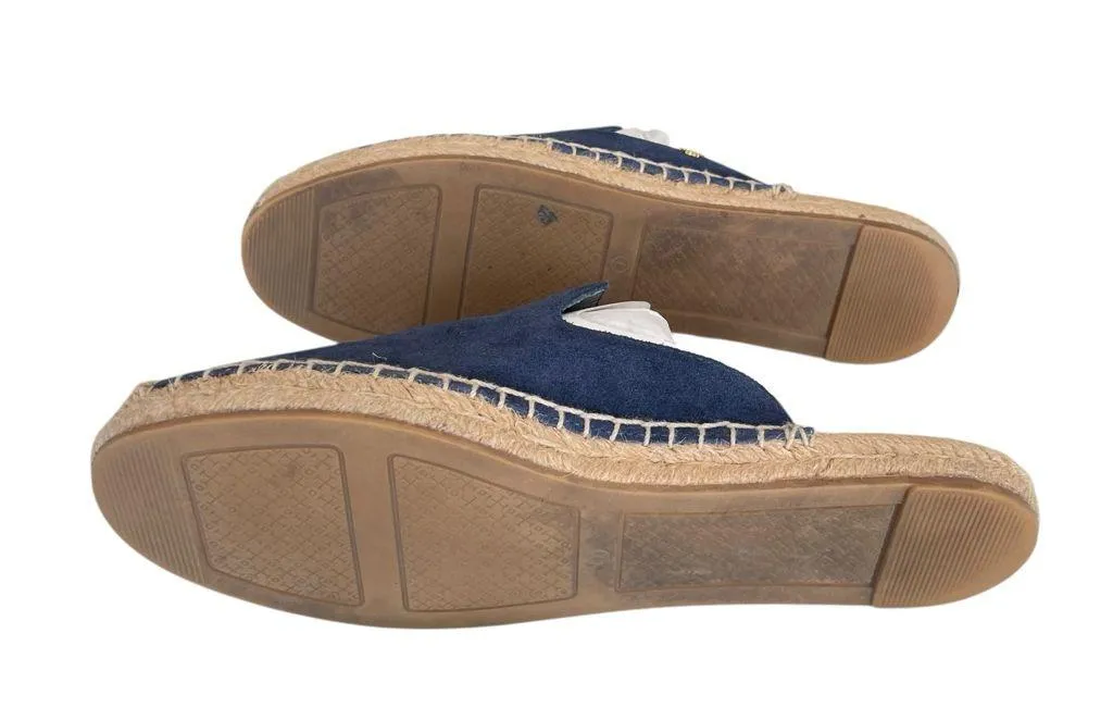 Tory Burch Max Espadrille Slide – Royal Navy Suede Size 7 - Image 7