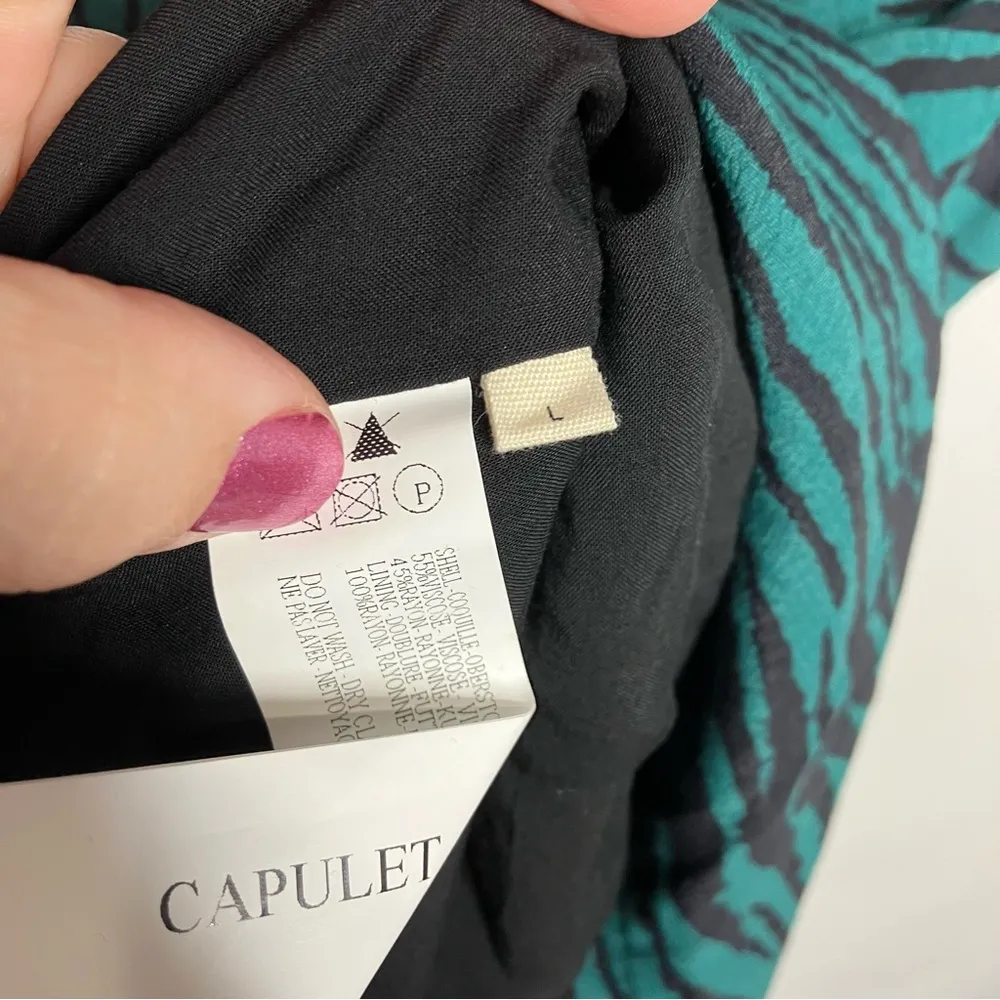 Capulet jade tiger stripe mini dress size large - Image 10