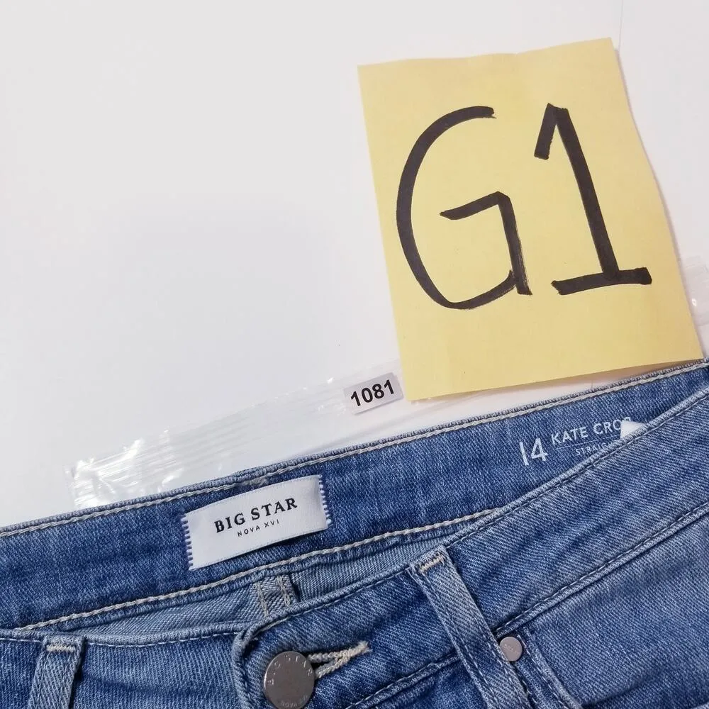 Big Star Jeans Nova XVI Kate Crop Straight Leg Low Rise Light wash Denim - Image 10