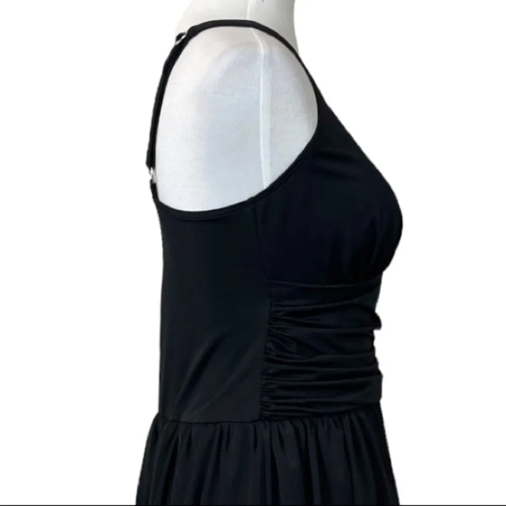 D & Co. Women's Beach Ruched Waist Black Swimsuit Dress Adjustable Size 12 - Image 14