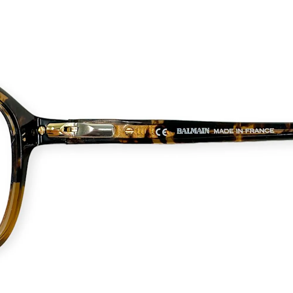 Balmain  Paris Brown Tortoise Crystal Split Hinge Eyeglasses With Lens BL3002-02 - Image 5