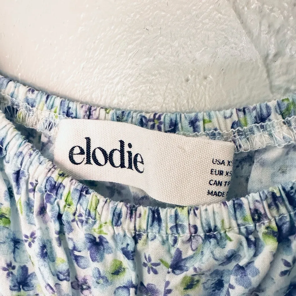 Elodie Blue and White Puff Sleeve Sundress - Image 5