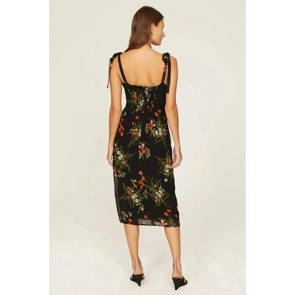 NWT Reformation Besse Midi in Robyn Floral Tie Straps Georgette Tank Dress 8 - Image 10