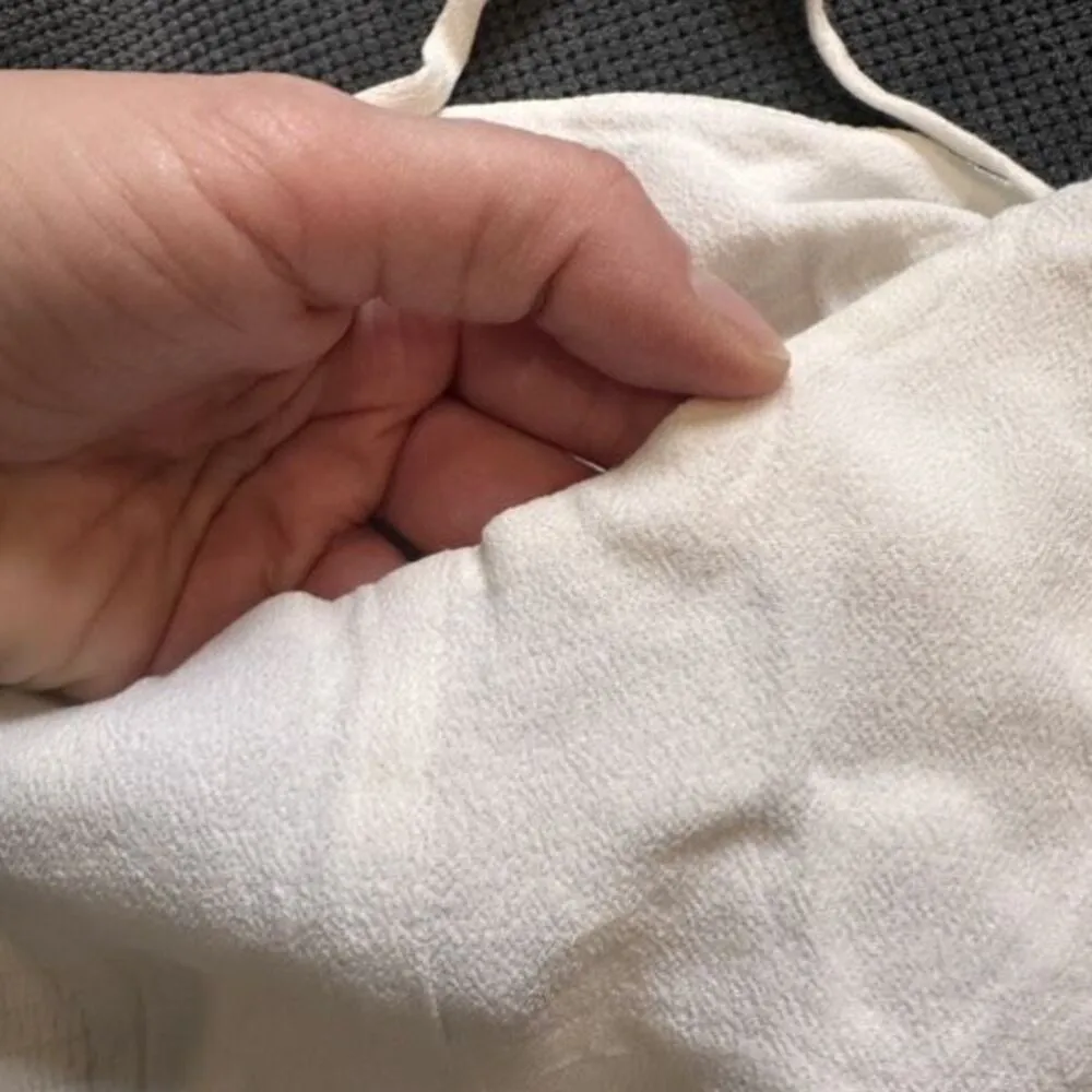 Lulus Affectionate Aura White Swiss‎ Dot Tiered Bustier Midi Dress Medium - Image 16