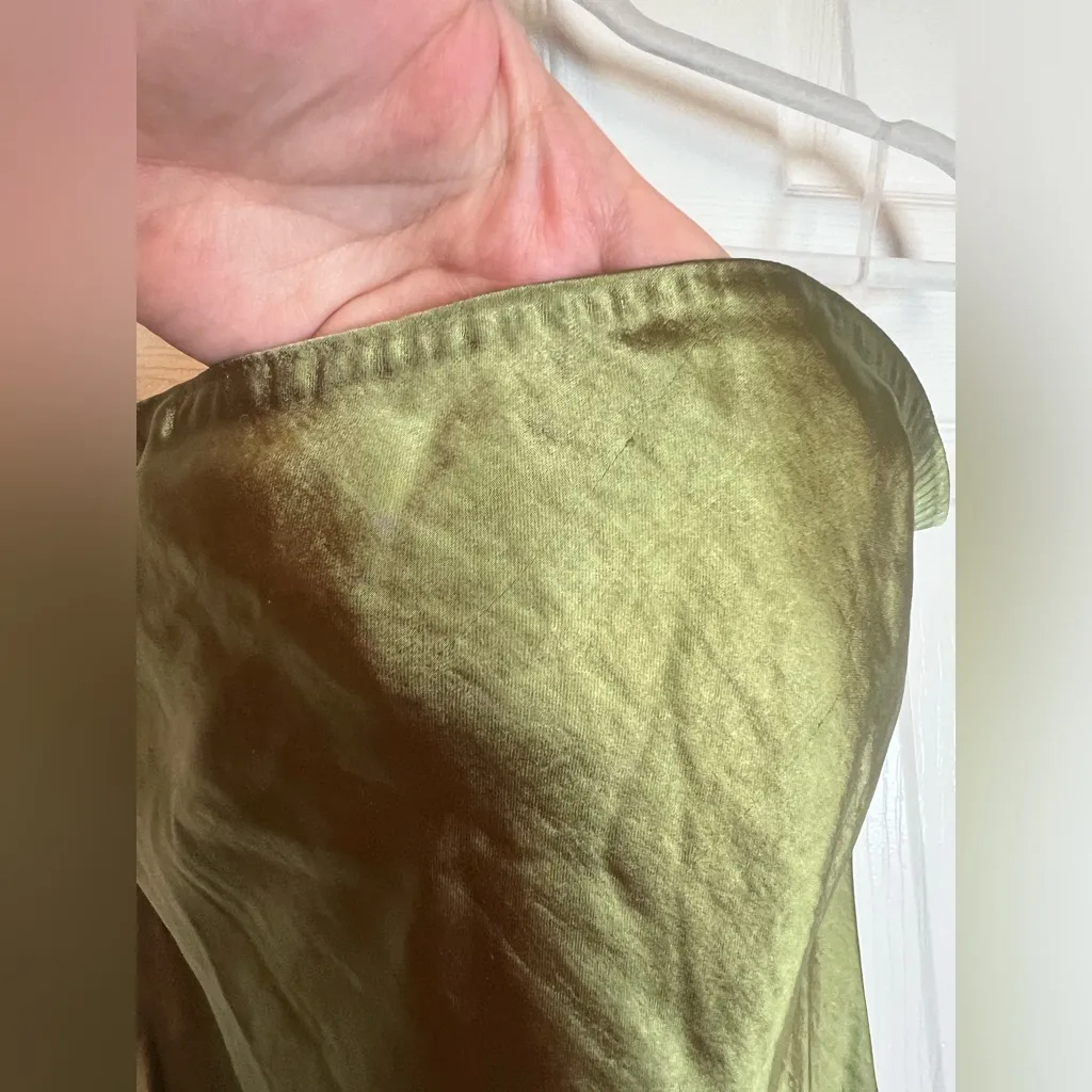 SNDYS x REVOLVE Angel Strapless Midi Dress in Olive Green Size XS - Image 8