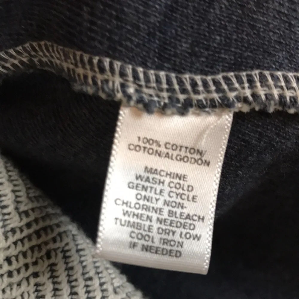 NWT Lou & Grey LOFT Women’s Knit White Navy Blue Hi-Low Collar Cardigan Sweater - Image 9