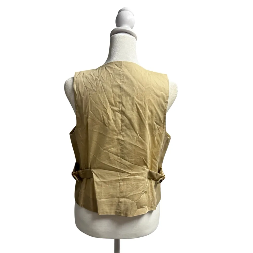 J. Crew Limited-Edition Slim-Fit Vest Lightweight Chino Cotton Blend Beige 6 - Image 4