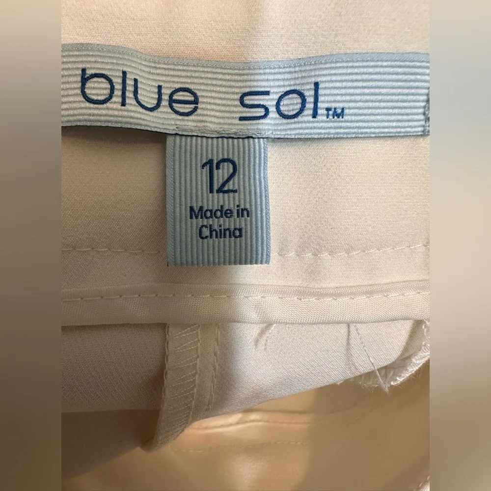 Blue Sol Cream Wide Leg Dress Pants NWT Size 12 - Image 5