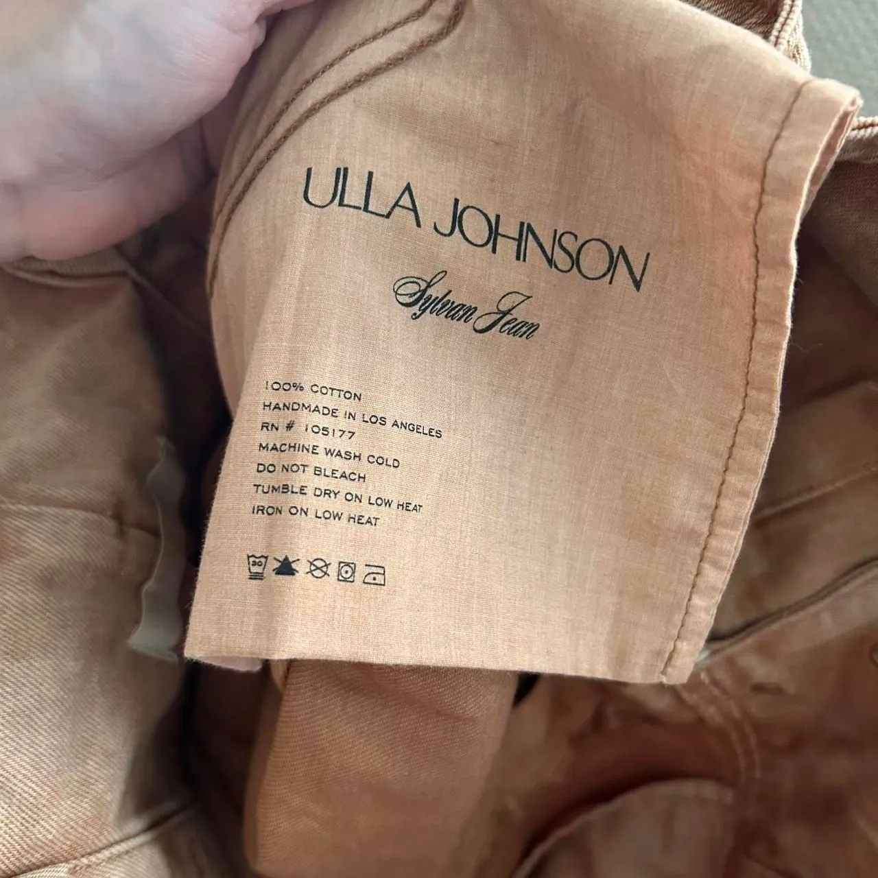 Ulla Johnson Sylvan Paperbag Belted Wide-Leg Jeans – Runway Boho Minimal (L) - Image 7