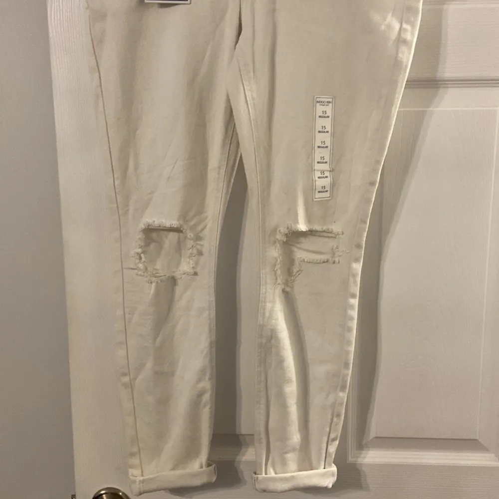 Indigo Rein Ankle White Jeans Pants size 15 R brand new with tags inseam 27” - Image 6