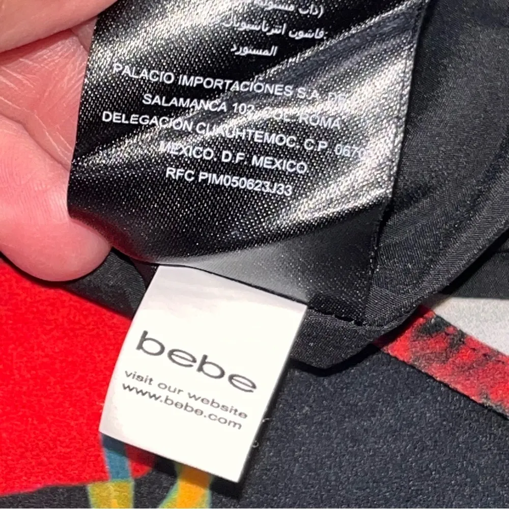 BEBE X NAVEN Floral Print Halter Sweetheart Plunge Neckline Mini Dress size 4 - Image 11