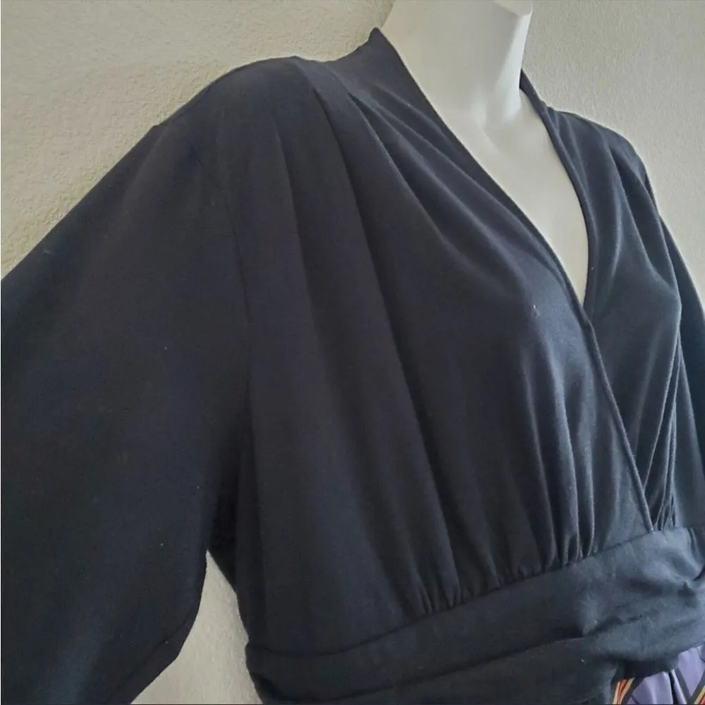 Eshakti Chelsea style plaid purple black dress xl - Image 4