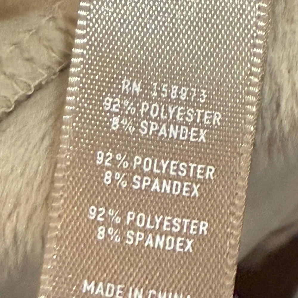 Skims Velour Brown/Tan Wide Leg Sweats Sz L / Zip Pockets Elastic Waist Cozy - Image 4