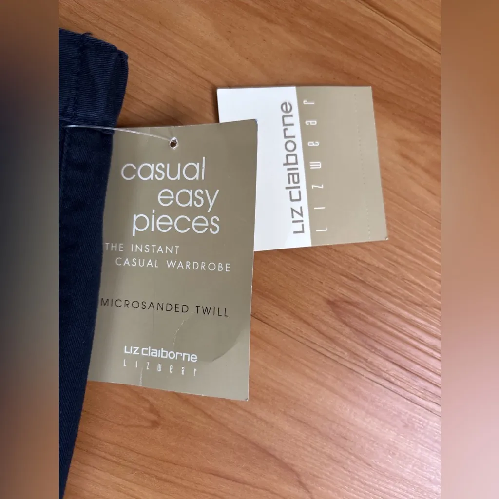 VTG Y2K LIZ CLAIBORNE LIZWEAR Navy Blue Sz 6 - Image 10