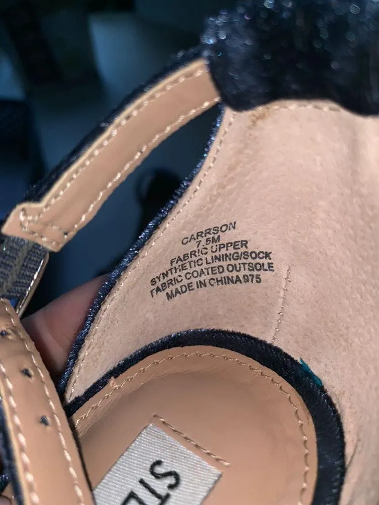 Steve Madden Blue Velvet  Heels - Image 5