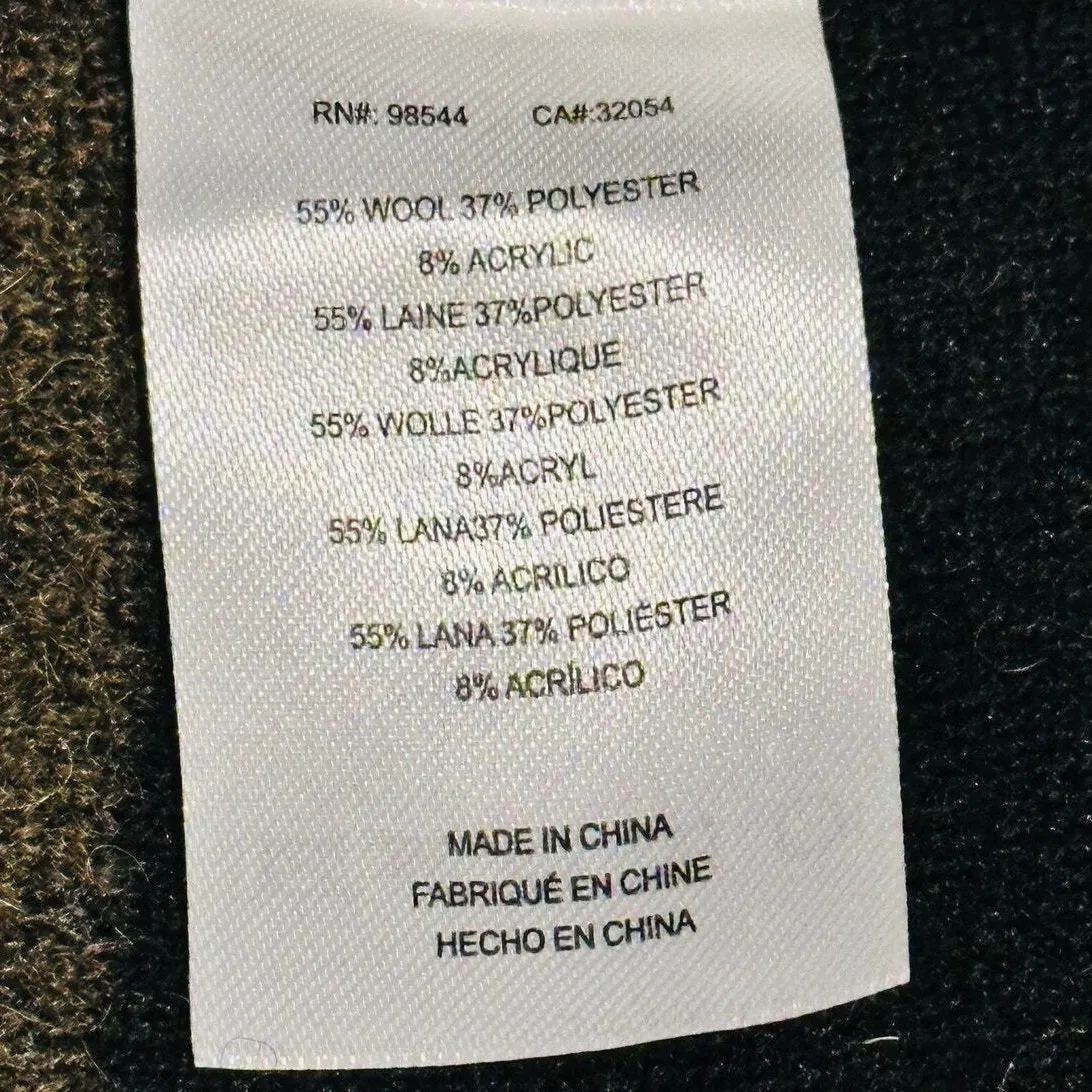 Anthropologie Tabitha Womens Wool Poncho Sz Med Sweater Lagenlook Boxy‎ Casual Green - Image 9