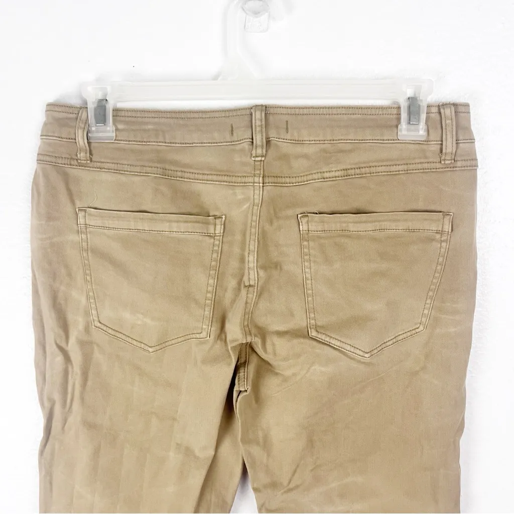 FREE PEOPLE Khaki Black Patchwork Five Pocket Cargo Style Jeans Size 12 - Image 6