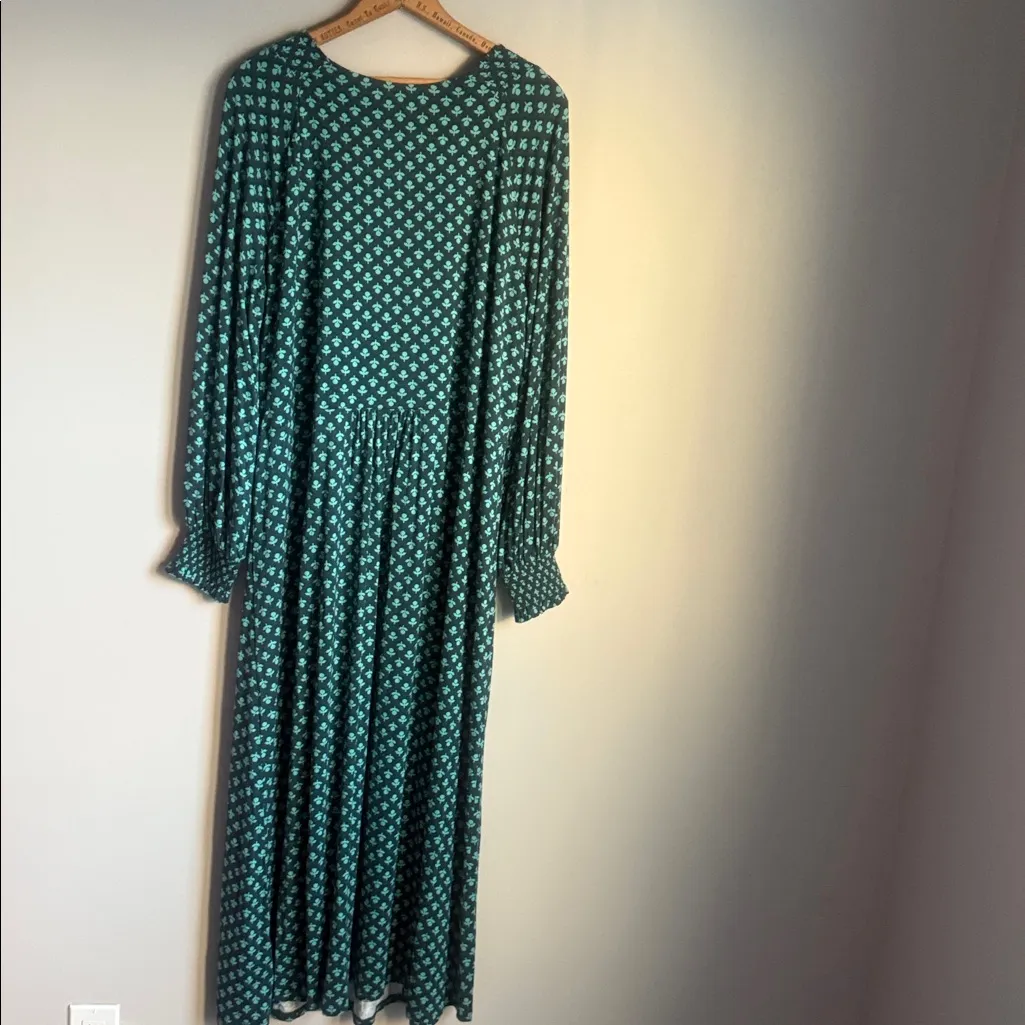NEW BODEN Eliza Jersey Midi Dress 18T Green Size 18 - Image 3