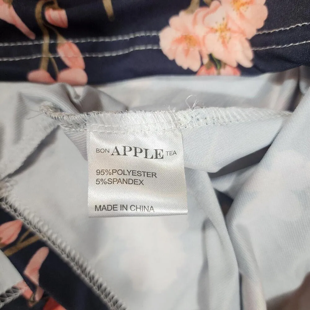 NWT Beyond This Plane Womens Plus Size 3XL Blue Pink Floral Top Long Sleeve - Image 5