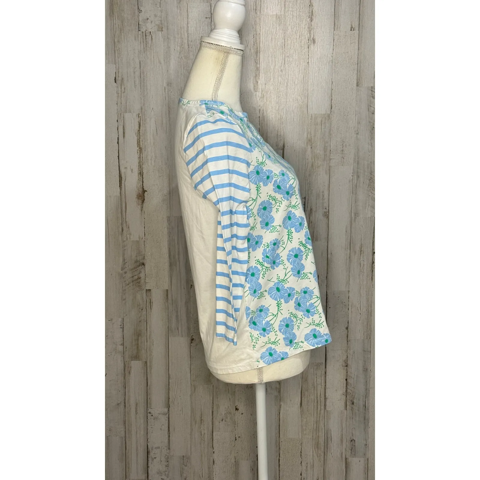 Draper James Women's Striped Long‎ Sleeve Top Size Small Multicolor - Image 4