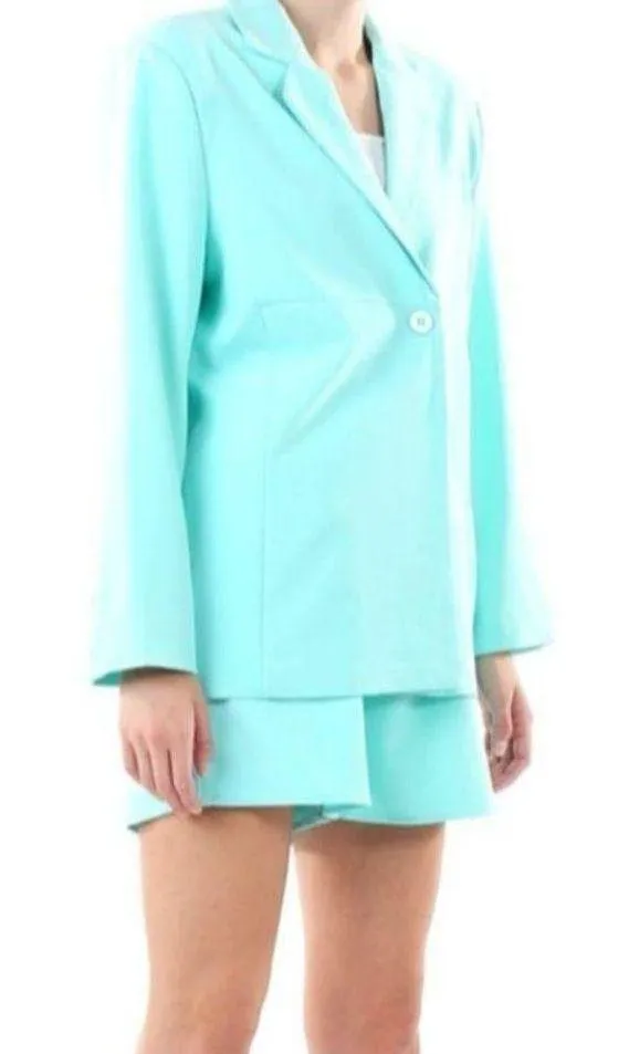 Beulah Style Just Business Two Piece Set Blazer Shorts Set Mint Size Large NWT - Image 2