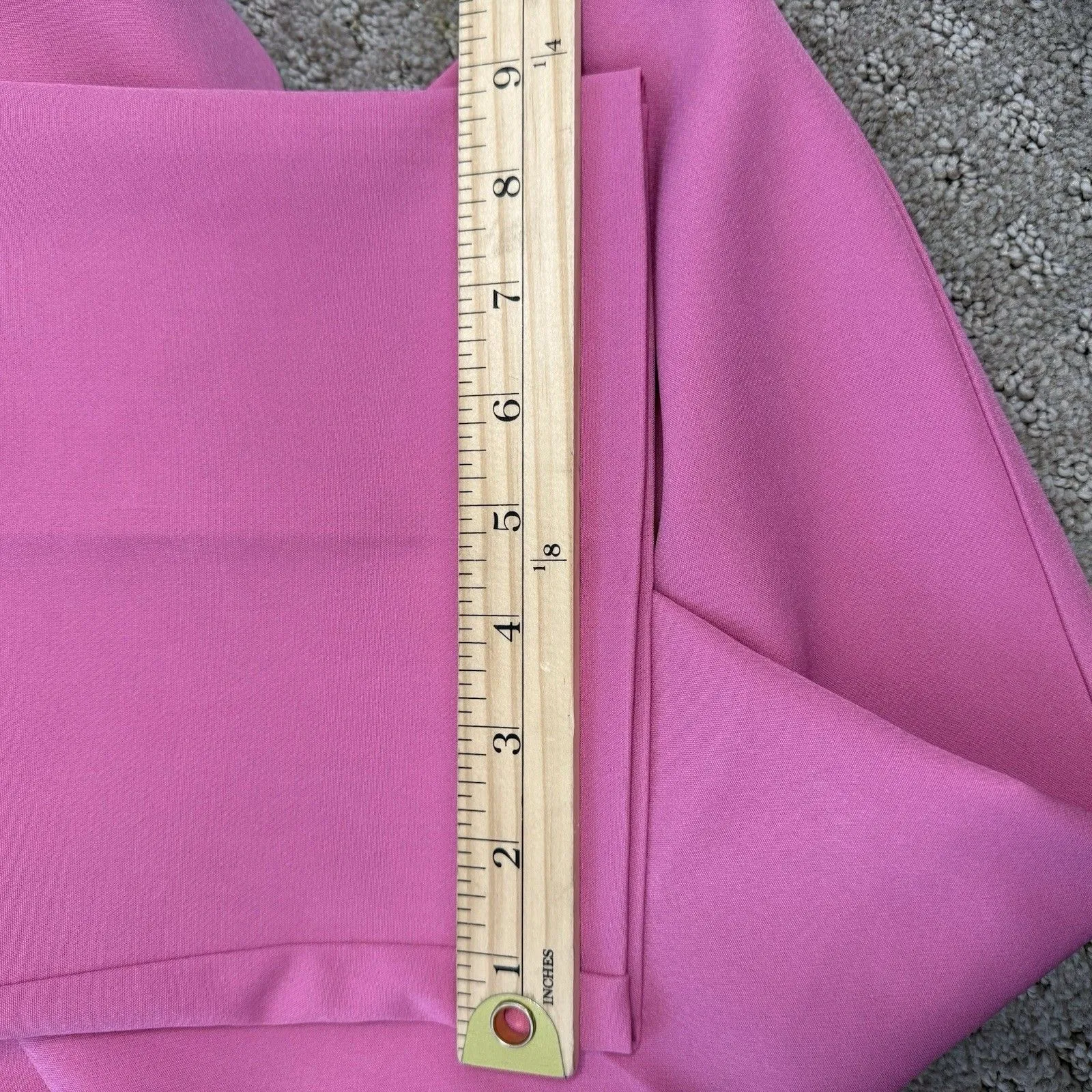 Endless‎ rose pant flat front trousers straight women barbie pink office L - Image 8