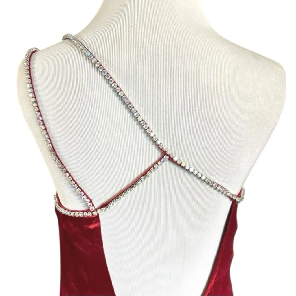 For Love And Lemons Elora Midi Dress in Red XS NWT Evening Party Slit Holiday - Image 8