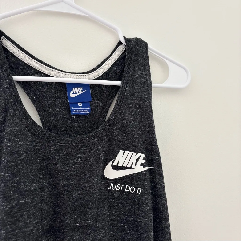 heathered black/grey nike tank top - Image 2