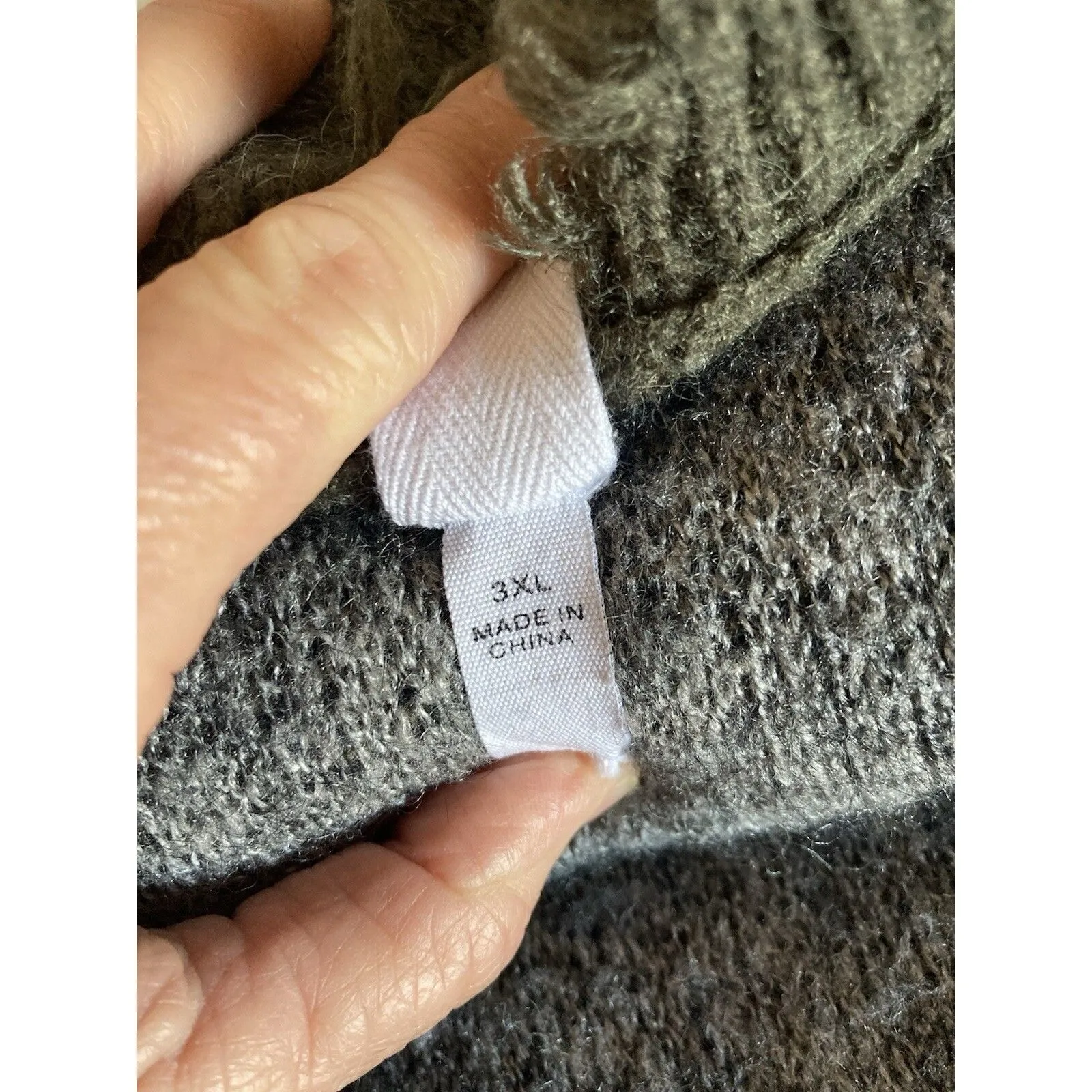 CY Fashion Oversized Camo Sweater 3XL Distressed Cozy Lagenlook Boho Tunic Army Size 3X - Image 10