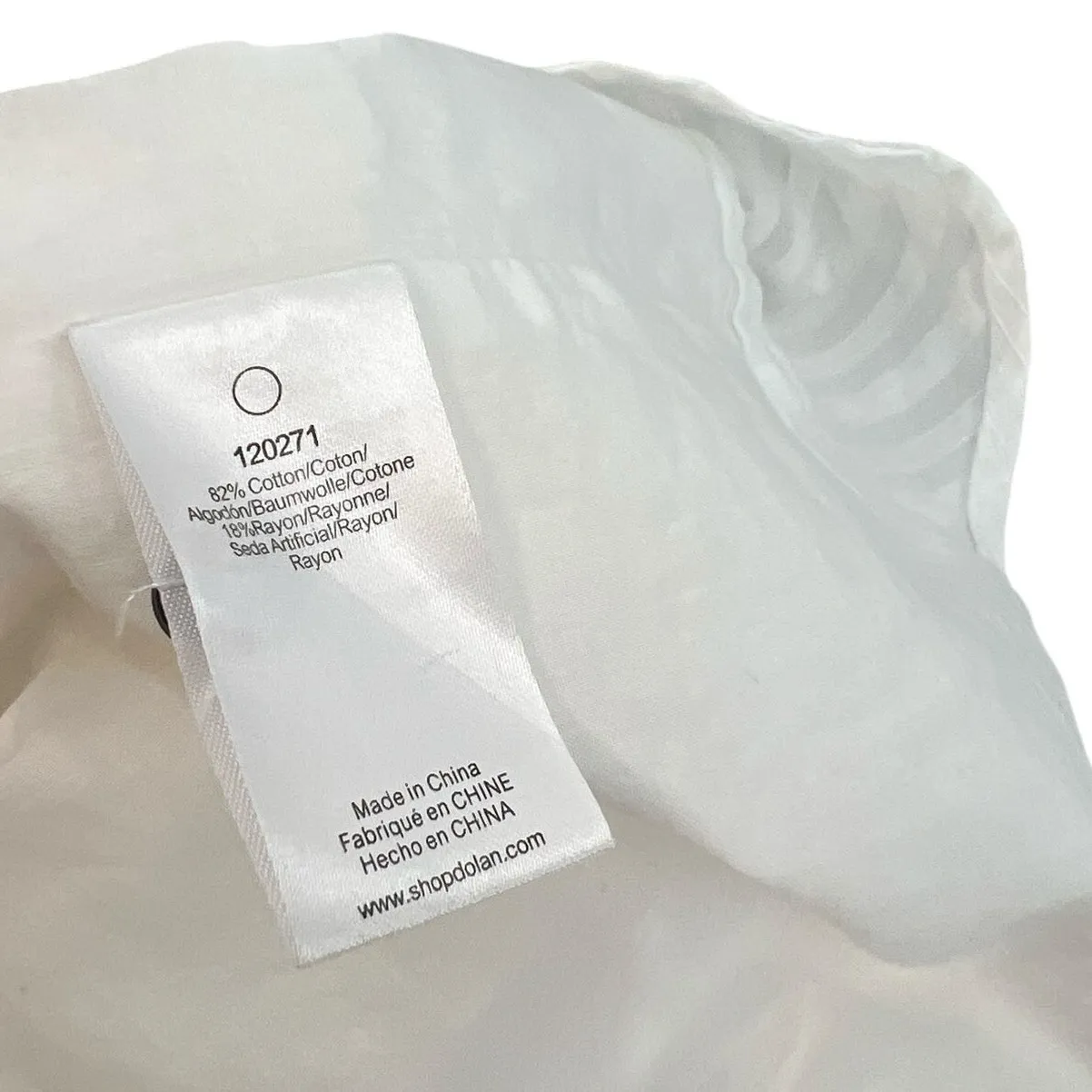 Anthropologie Dolan Pia Cotton Shirt Dress Belted White Black Size XXL - Image 13