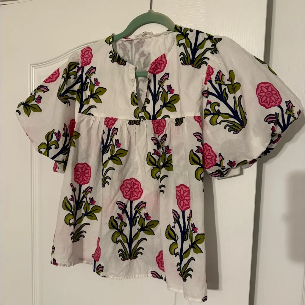 THML Puff Sleeve Floral Top - Image 2