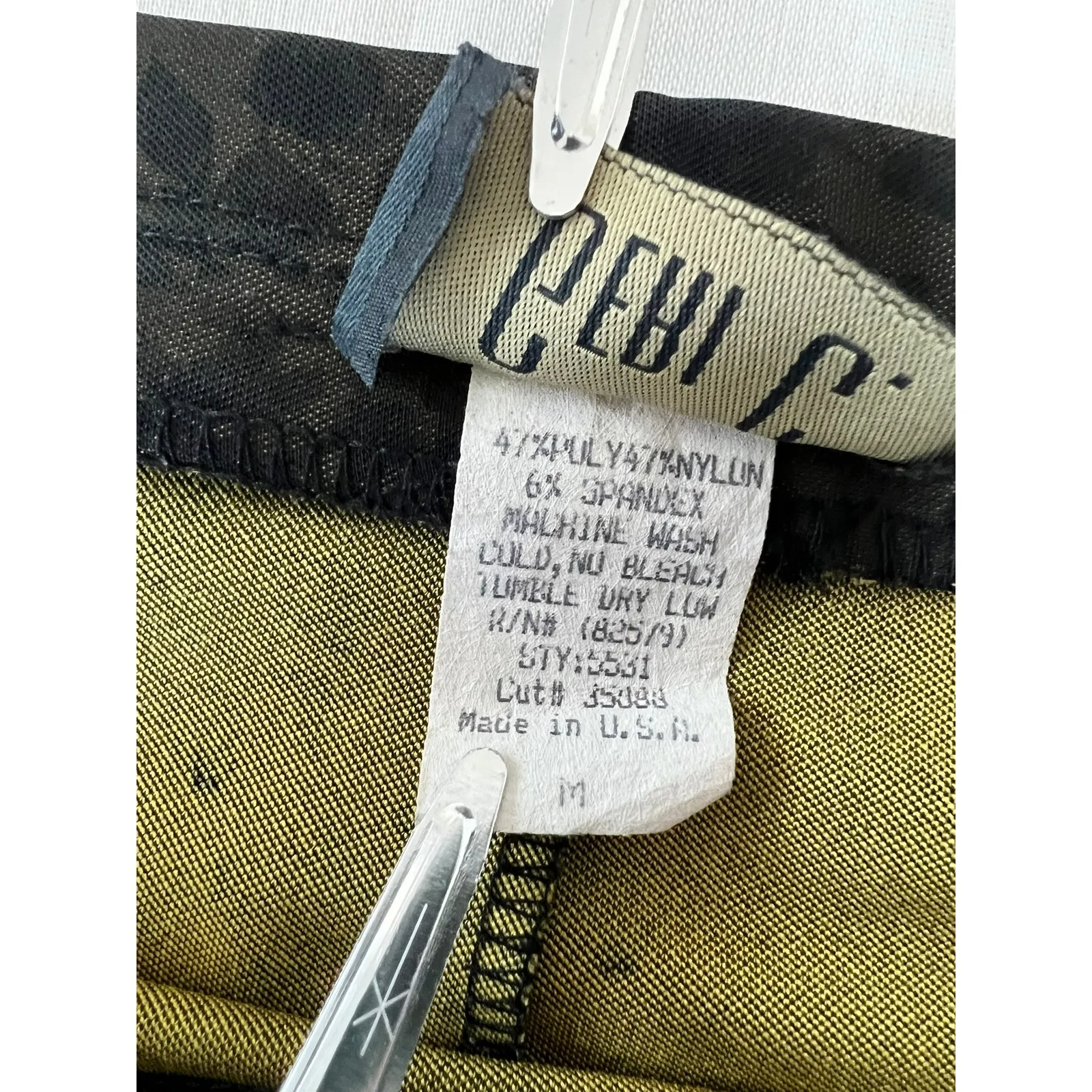 Geri C. 2 piece matching skirt set women's Medium green black floral VTG 90s - Image 10