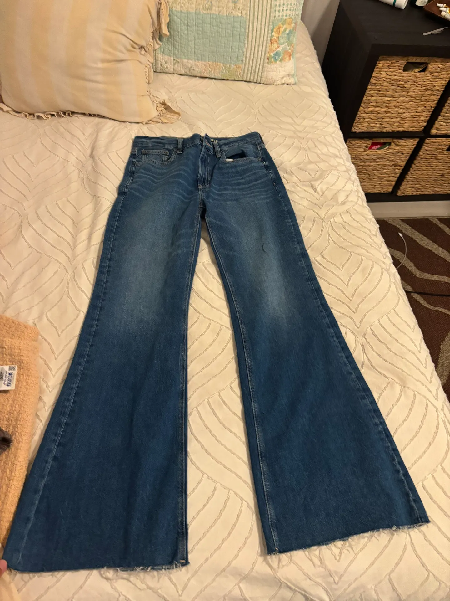 Dark Wash Flare Jeans - Image 5