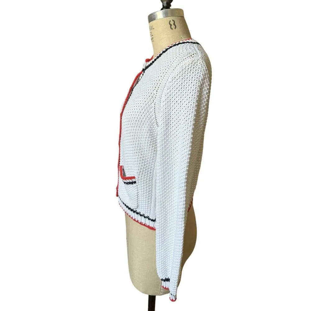 Margaret O'Leary Jordan Cotton Blend Cardigan Size Small - Image 3