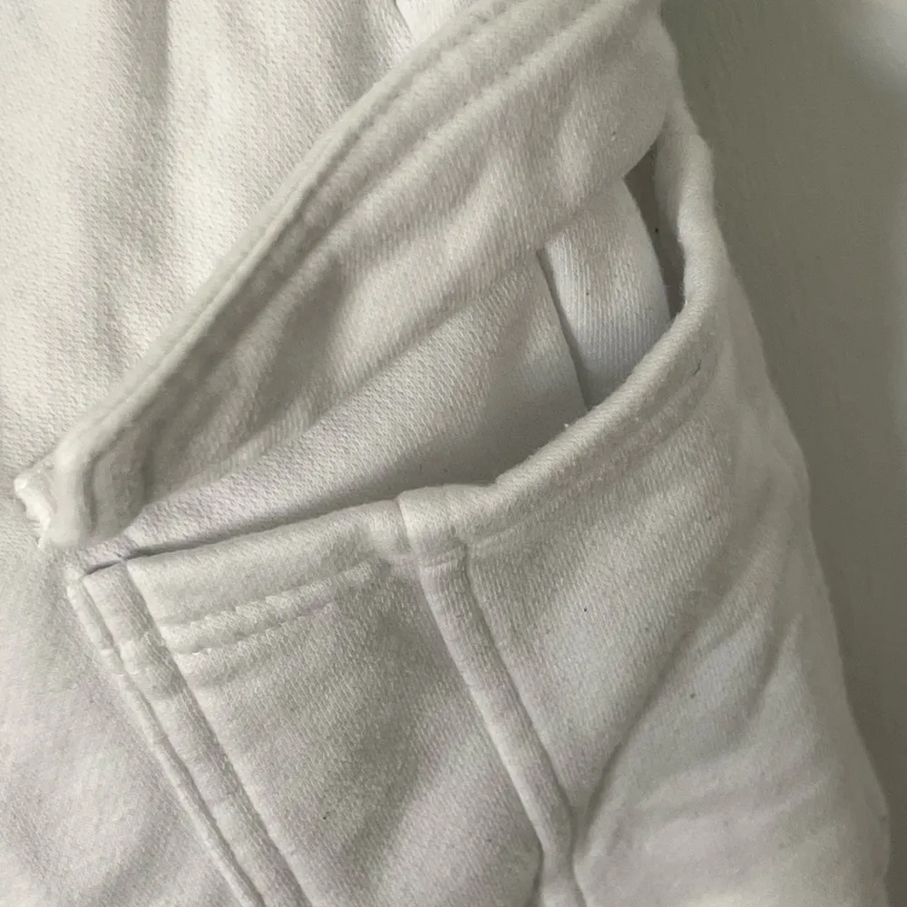 White Cargo Jogger Sweatpants - Image 3