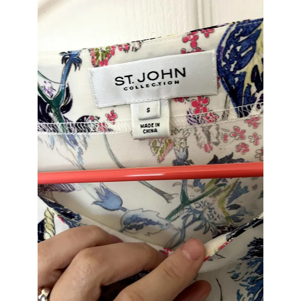 St. John  floral blouse - Image 3
