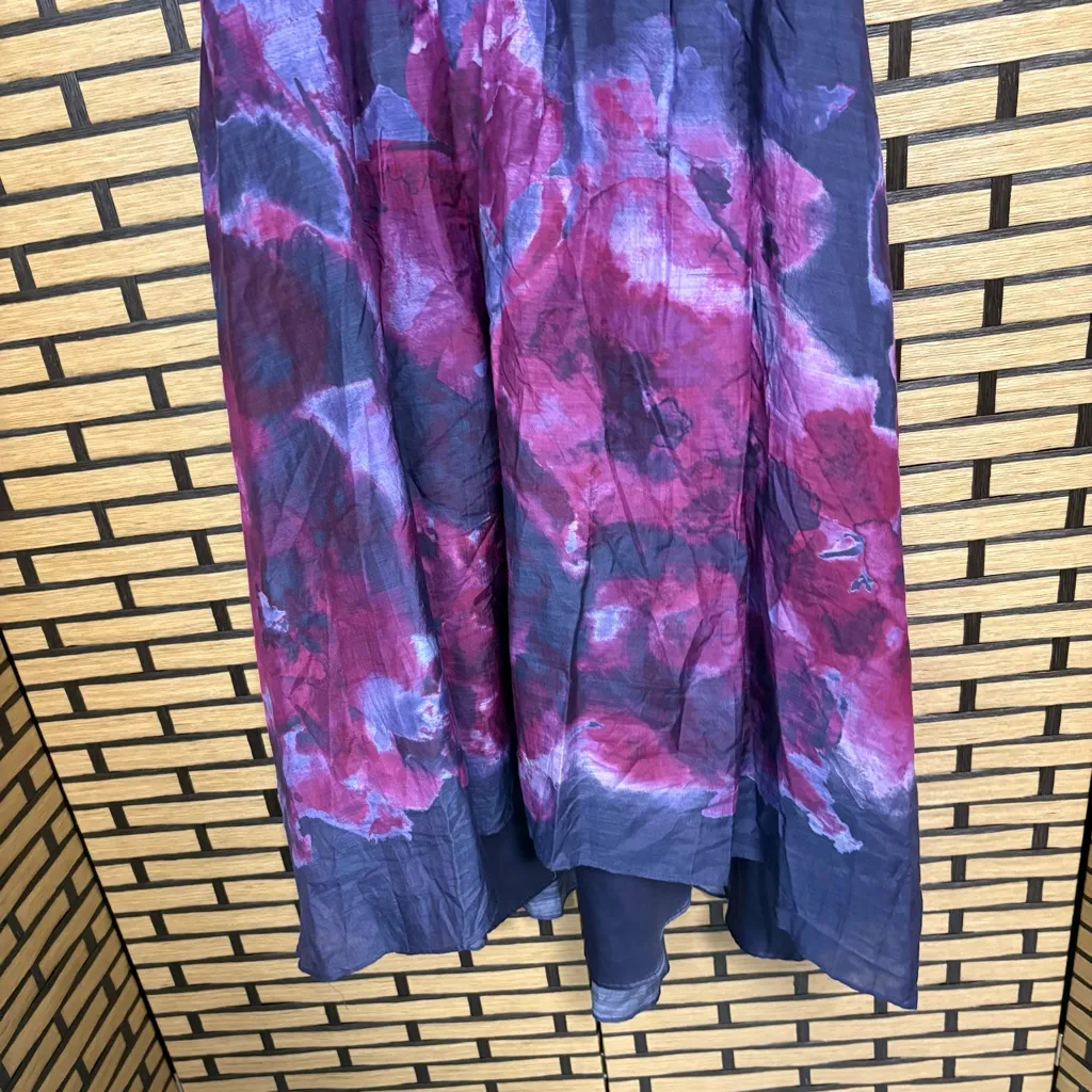 Neiman Marcus Lela Rose For Target Purple And Blue‎ Watercolor Dress Size 8 - Image 4