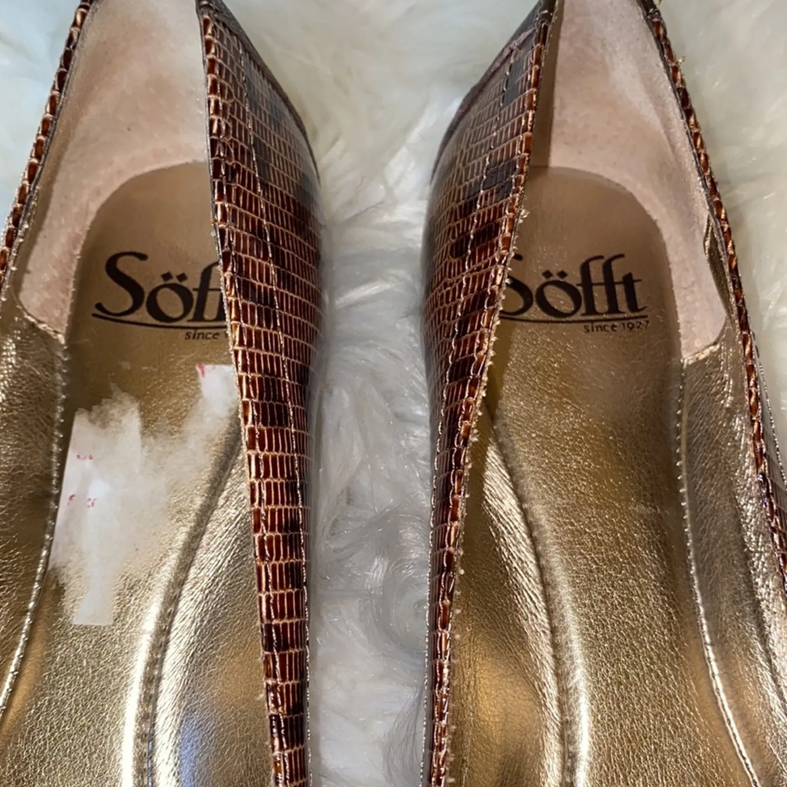 Sofft Leopard Print Flat Buckle Flats Shoes 8.5M Brown Size 8.5 - Image 4