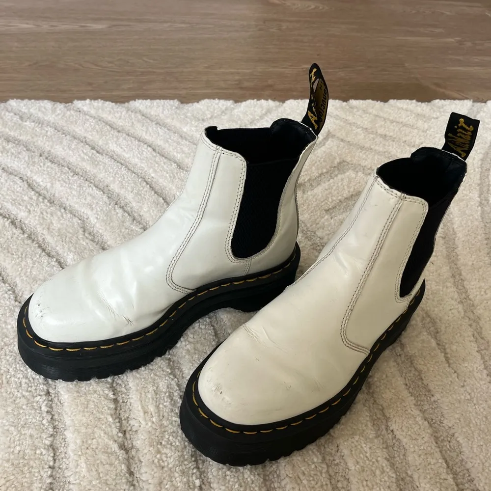 Dr. Martens White Chelsea Boots - Image 2
